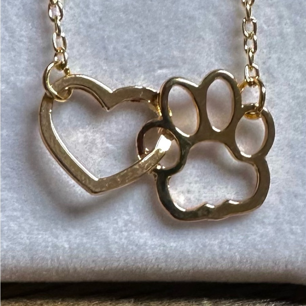 🌸LAST! Rae Dunn Forever In My Heart 14k gold plated necklace. New gift box - Picture 3 of 4